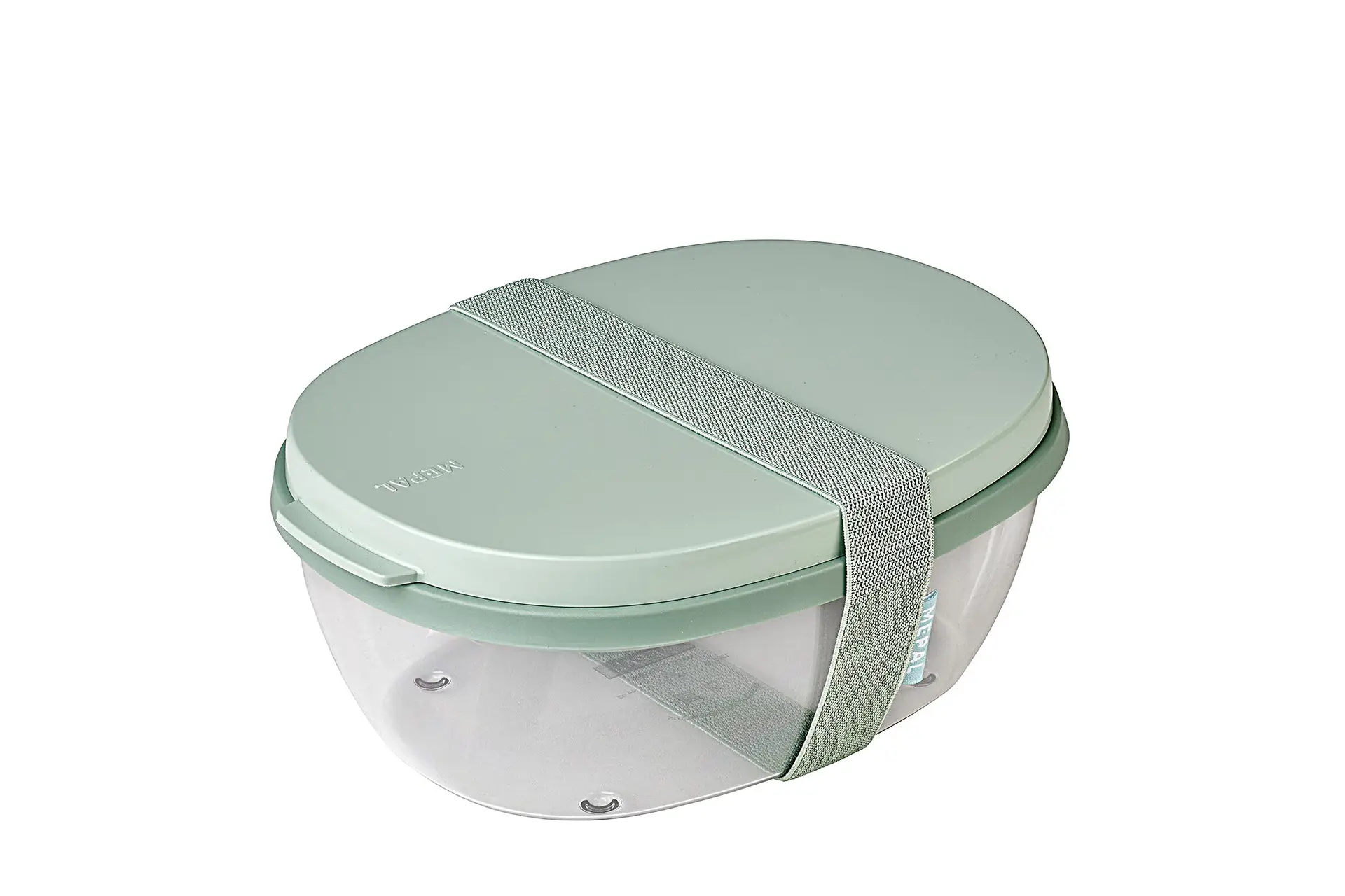Salad box Ellipse - Nordic sage